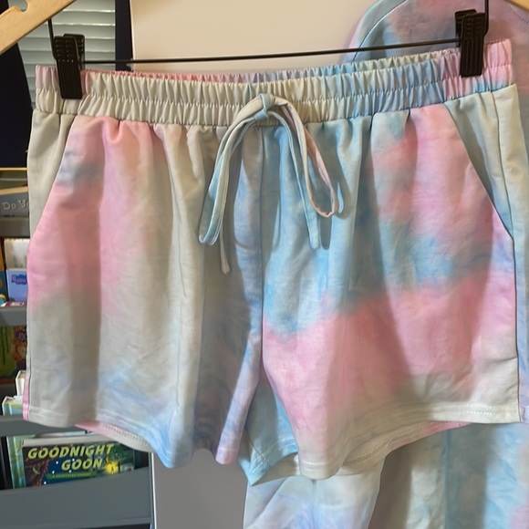 Vici Tie Dye top and short lounge pajama casual set - Picture 7 of 10